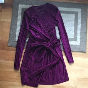 Topshop velvet wrap party dress size 6